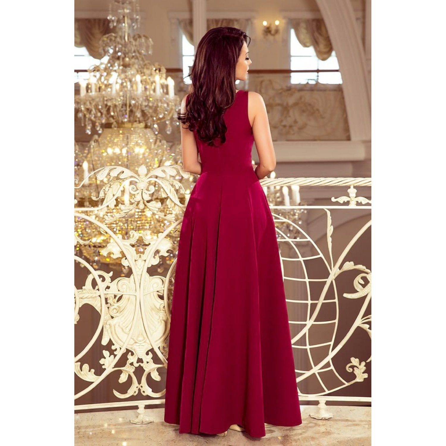 Rochie Dama Lunga Burgundy Alanea Bogas